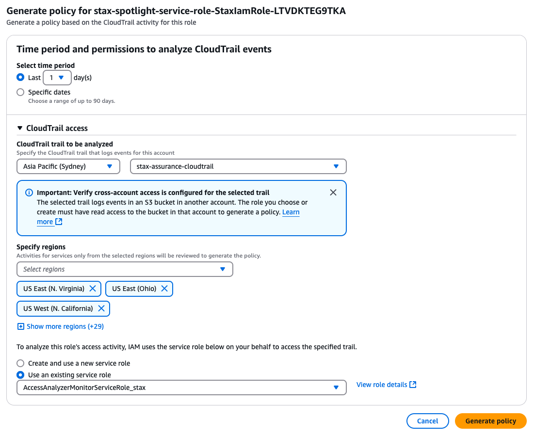 IAM Access Analyzer Policy Generation